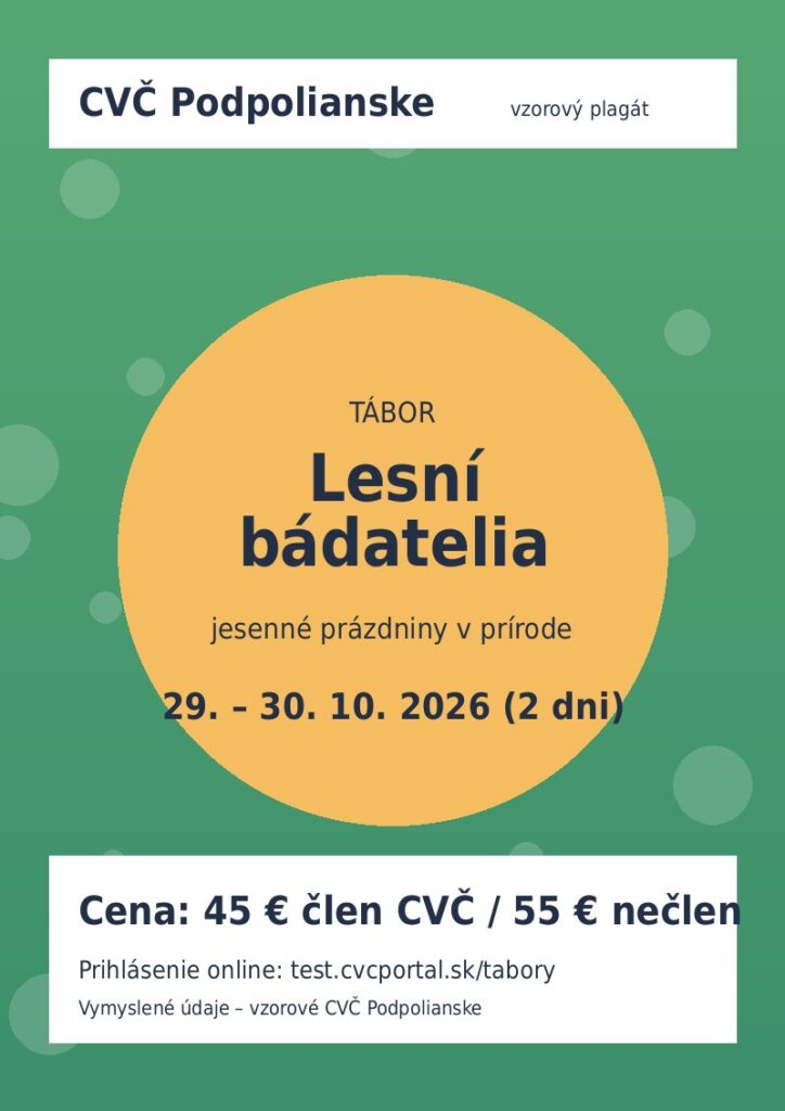 Plagát: Lesní bádatelia