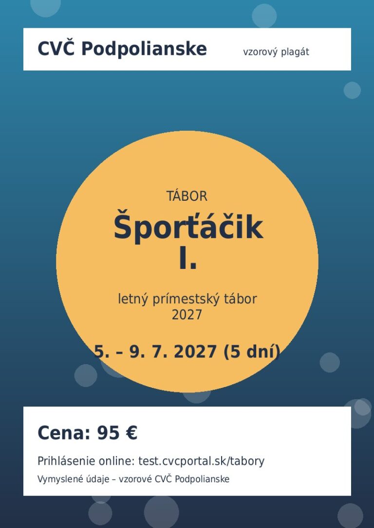 Plagát – Šporťáčik I.