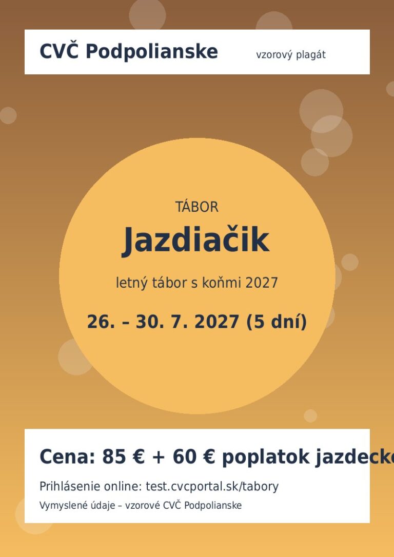 Plagát – Jazdiačik
