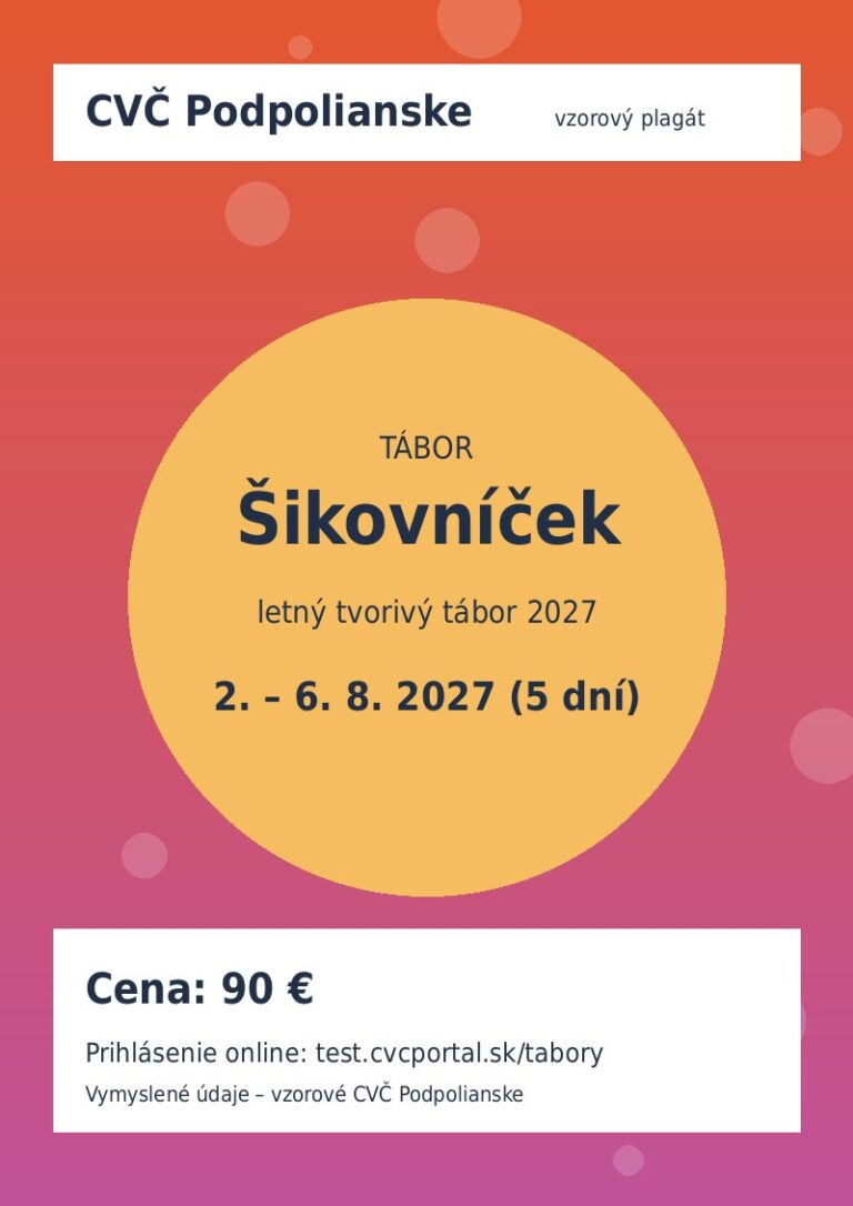Plagát – Šikovníček