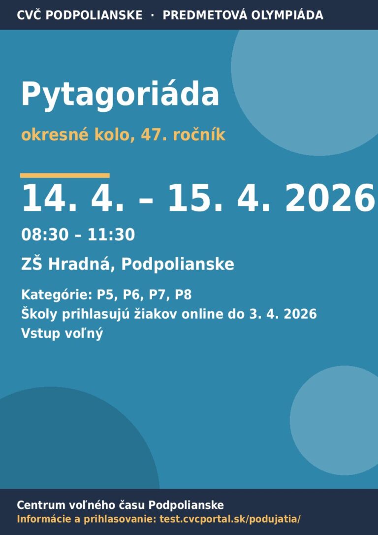 Plagát – Pytagoriáda
