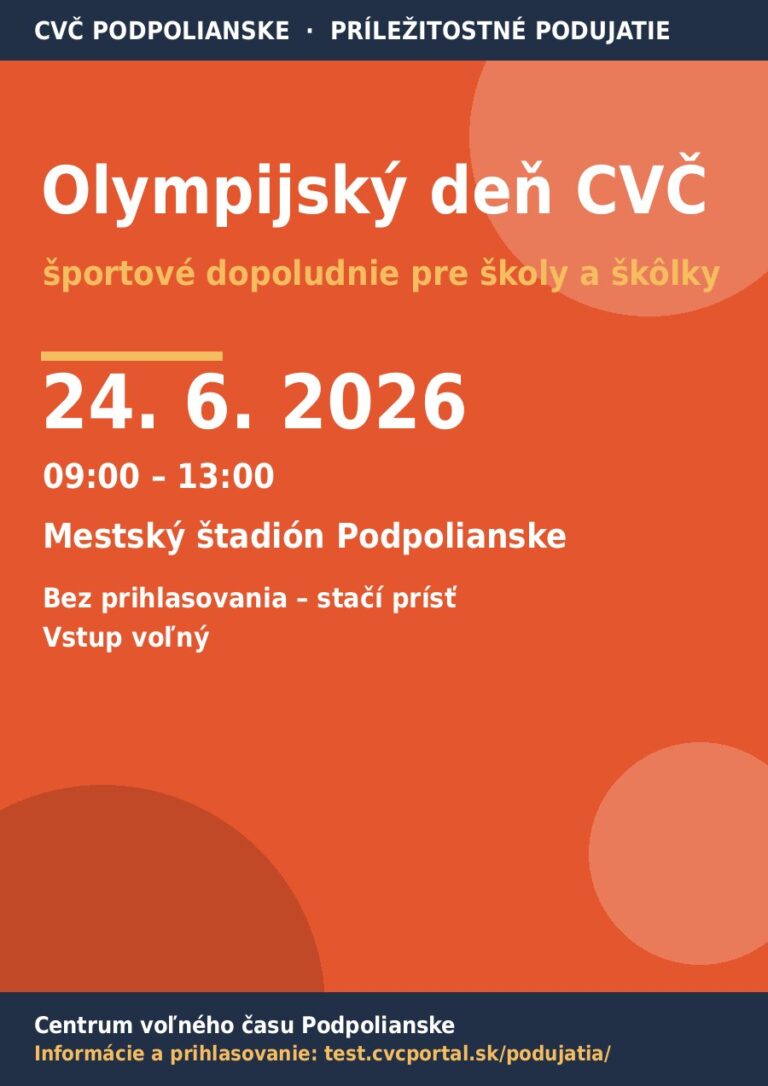 Plagát – Olympijský deň CVČ
