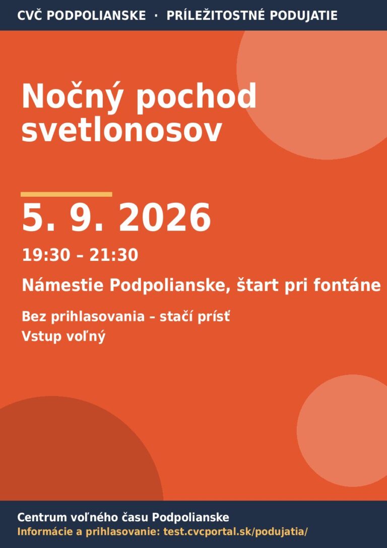 Plagát – Nočný pochod svetlonosov