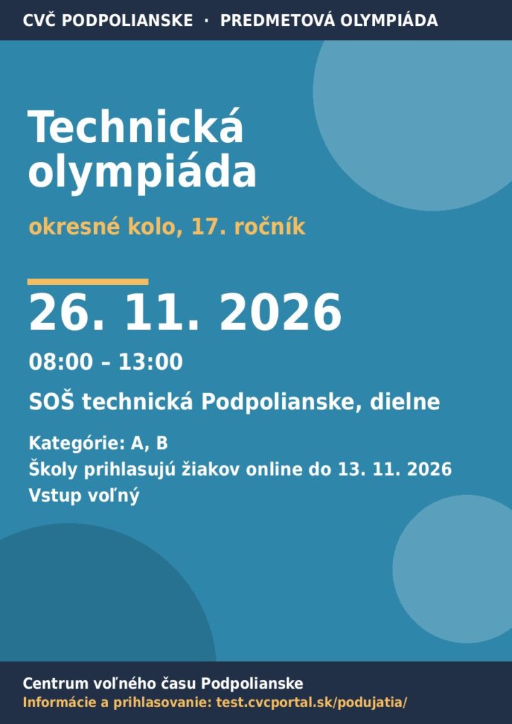 Plagát: Technická olympiáda